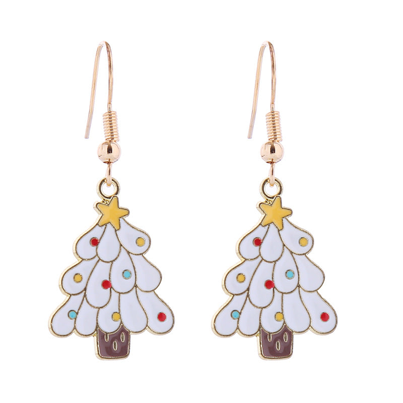 Wholesale Cartoon Santa Claus Snowman Bells Snowflake Christmas Earrings